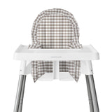 FUNDA PARA SILLA ALTA, OLANES CUADRO ARENA