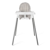 FUNDA PARA SILLA ALTA, OLANES CUADRO ARENA