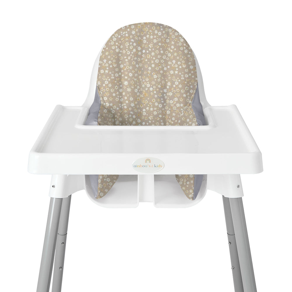 FUNDA PARA SILLA ALTA, FLOR BLANCA