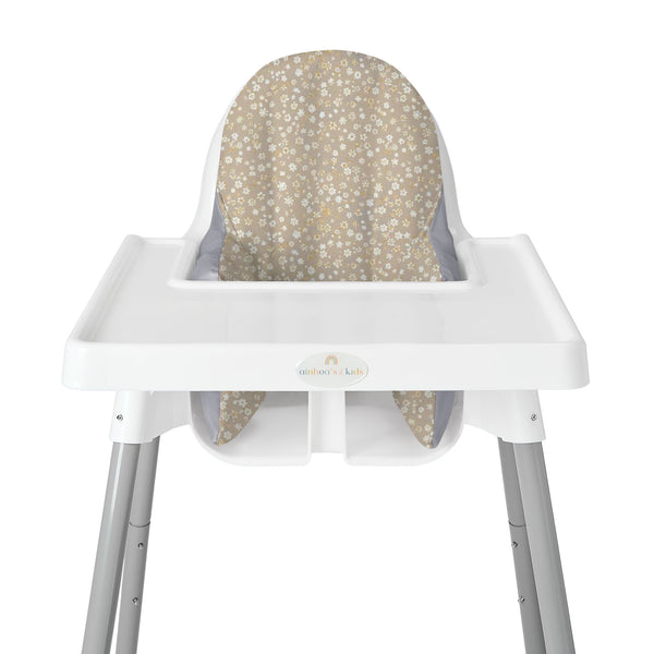 FUNDA PARA SILLA ALTA, FLOR BLANCA