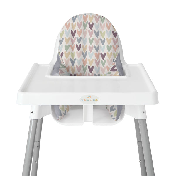 FUNDA PARA SILLA ALTA, CORAZONES