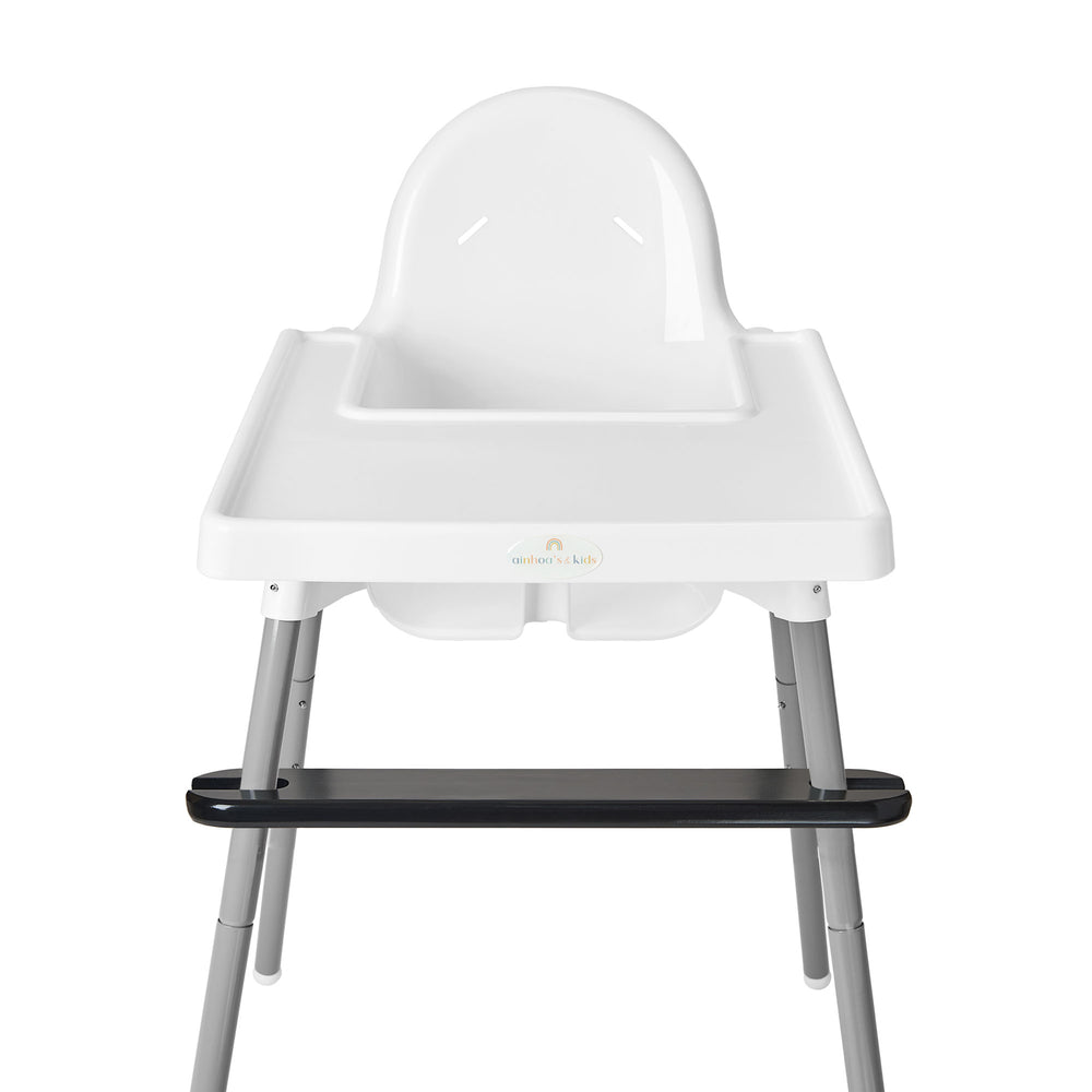 REPOSAPIÉS AJUSTABLE PARA SILLA ALTA,  NEGRO
